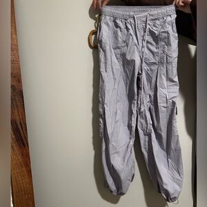 Anthropologie Light Gray Track Pants